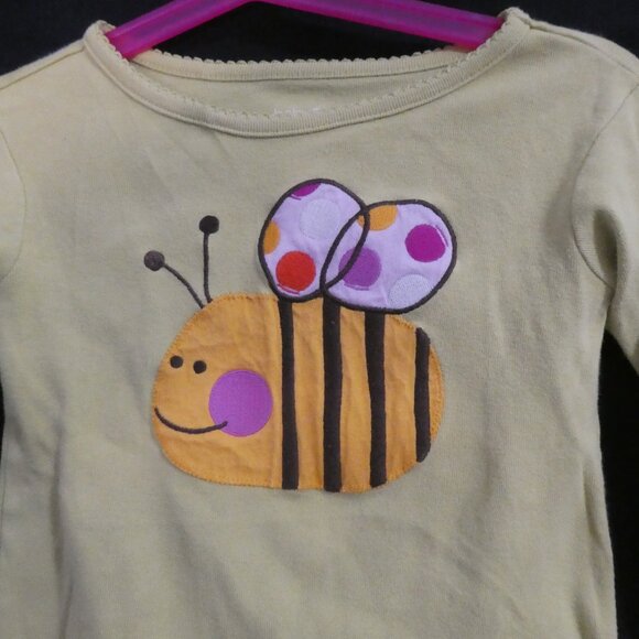 BABY GAP - Toddler | 2 years | Bright Lime Green Long Sleeve Shirt | Bee Front - Picture 5 of 16